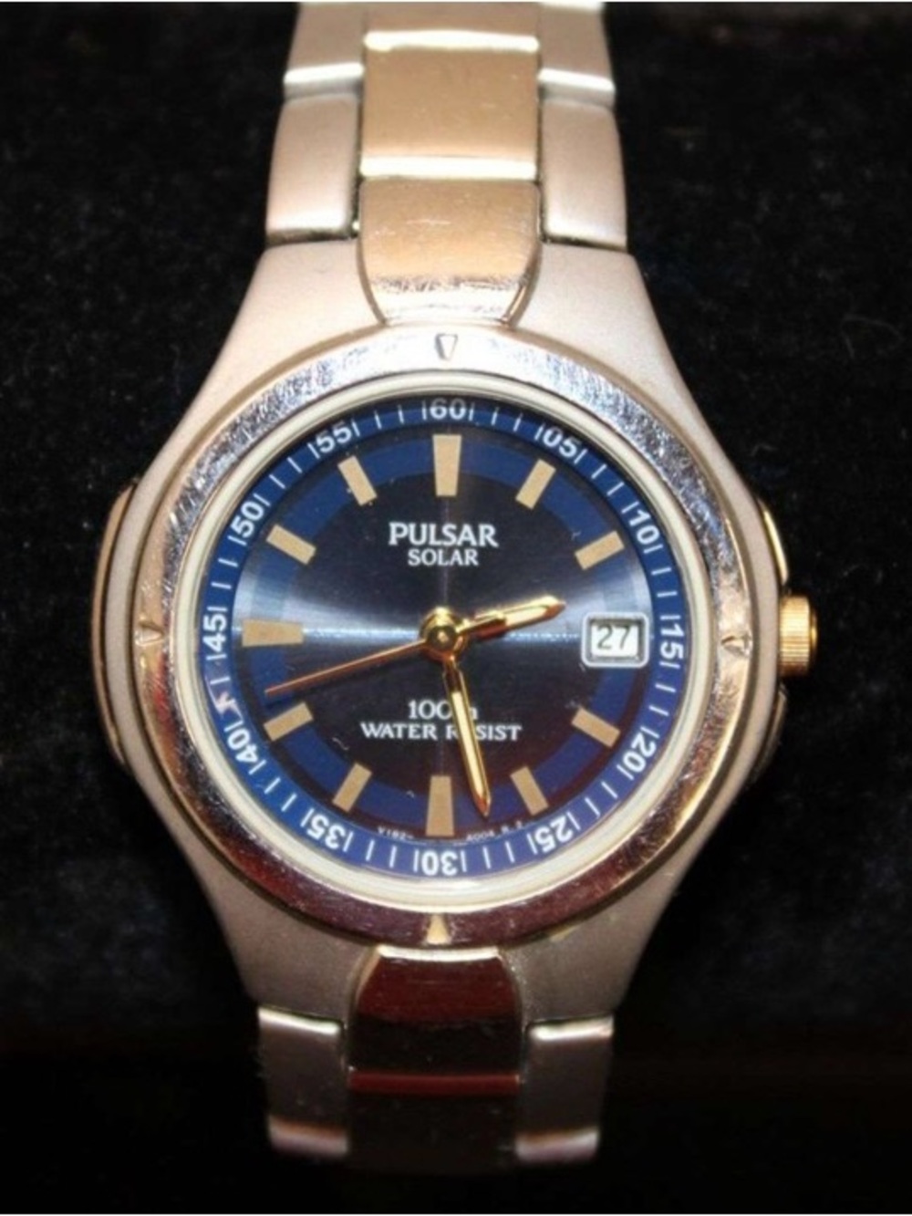 Vintage Pulsar Women’s Two-Tone Solar Watch V182-X001 - Works